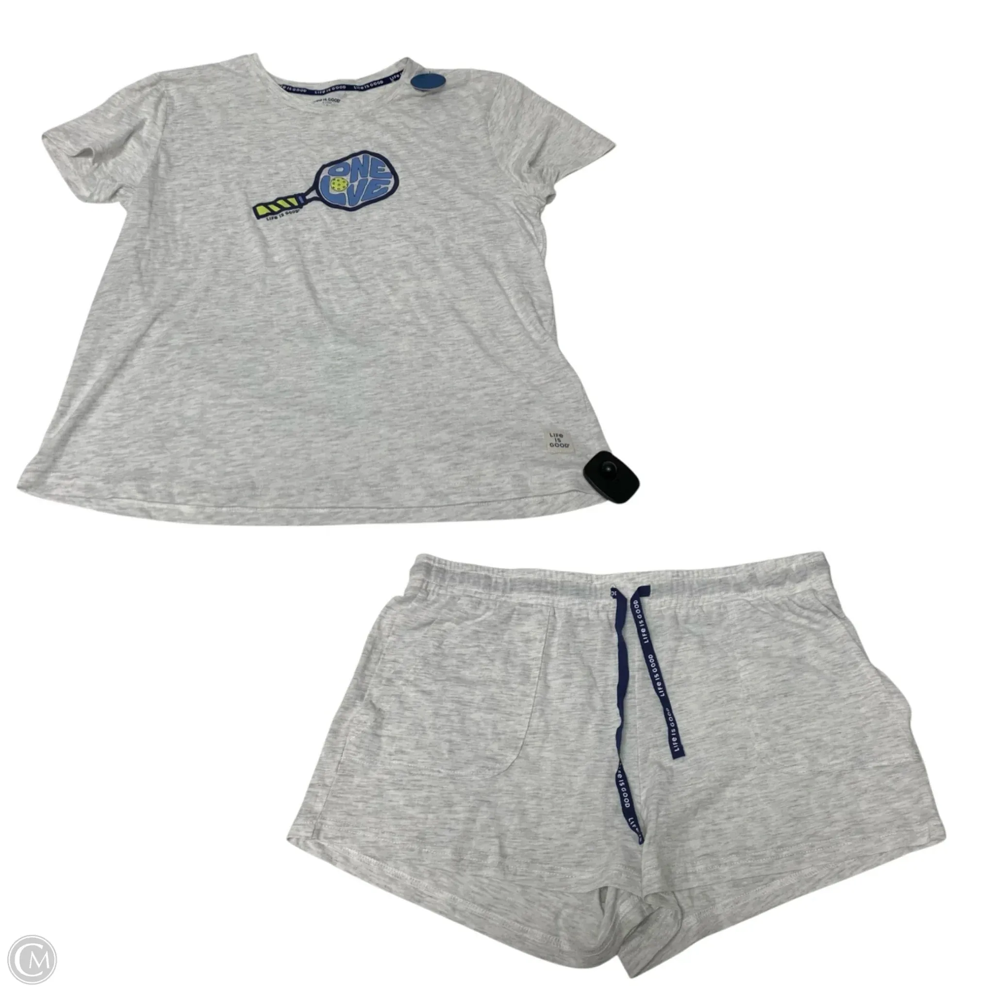 Lounge Set Shorts By Life Is Good In Grey, Size: L