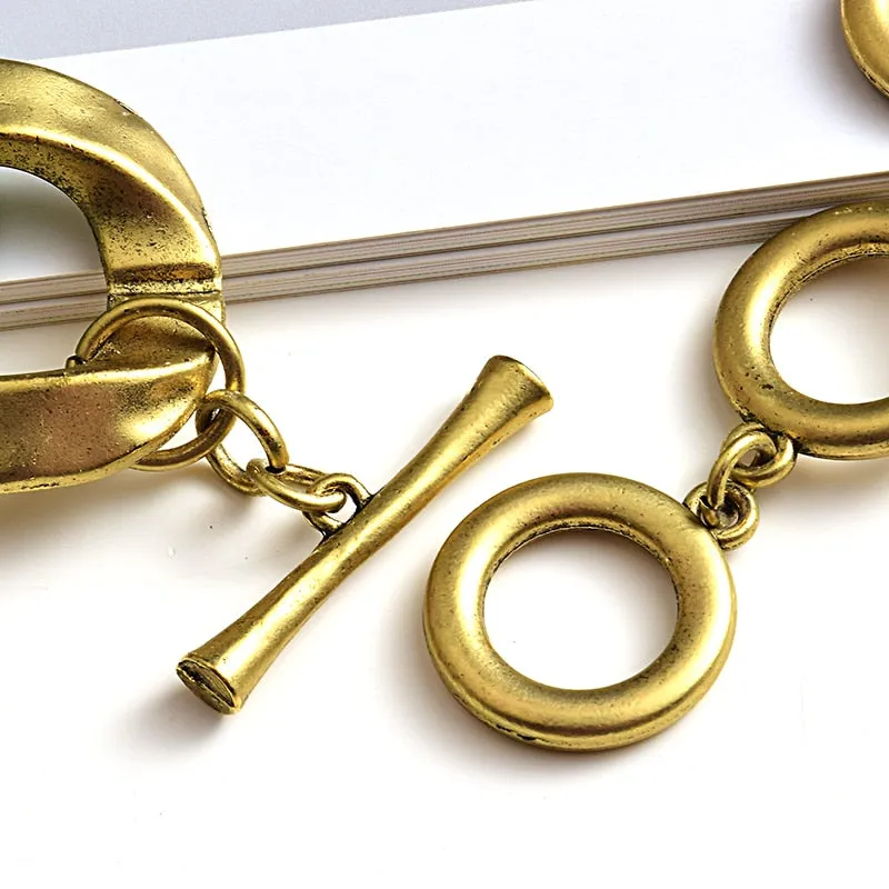 Matte-Gold Acrylic Necklace Anna Kay Co