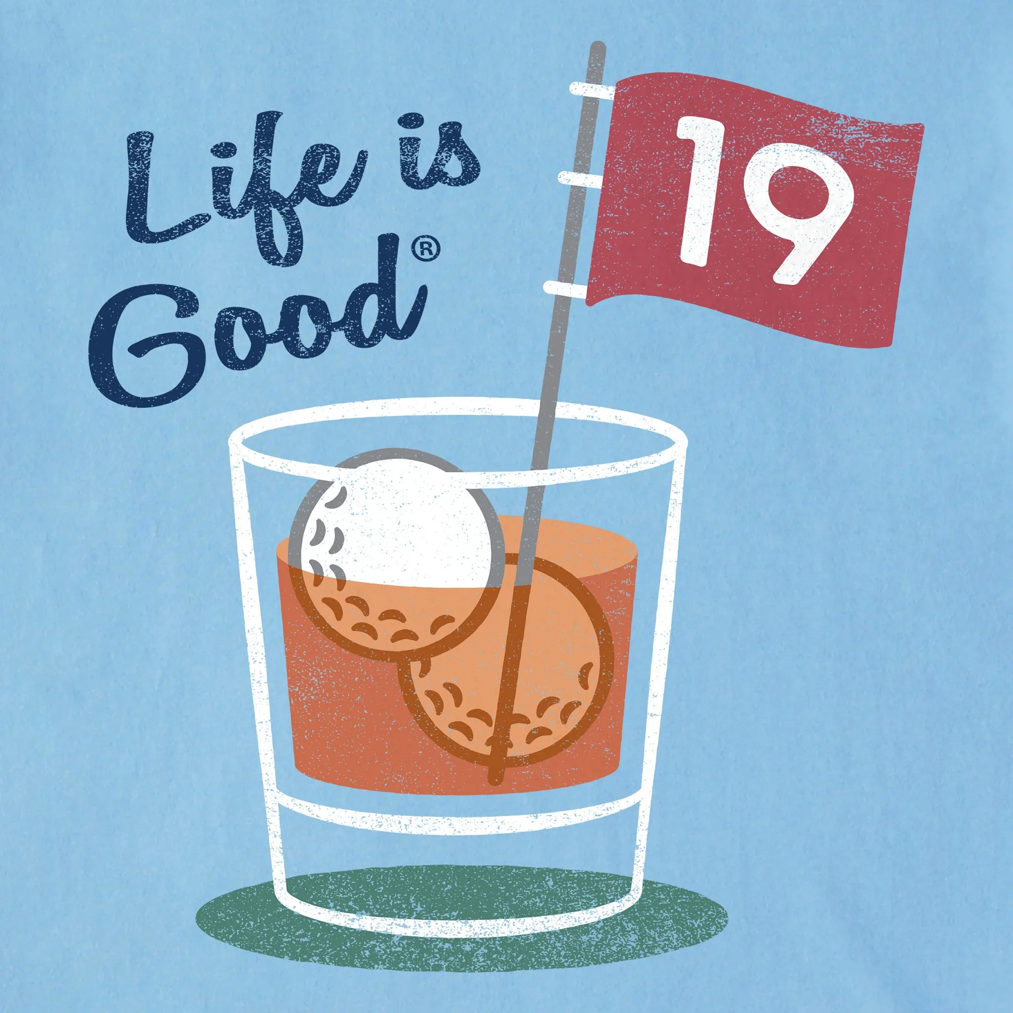 Men's 19th Hole Cocktail Short Sleeve Tee Life is Good