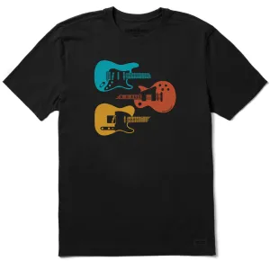 Men's 3 Classic Guitars Short Sleeve Tee Life is Good