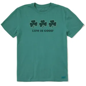Men's 3 Clovers Stripe Short Sleeve Crusher Tee Life is Good