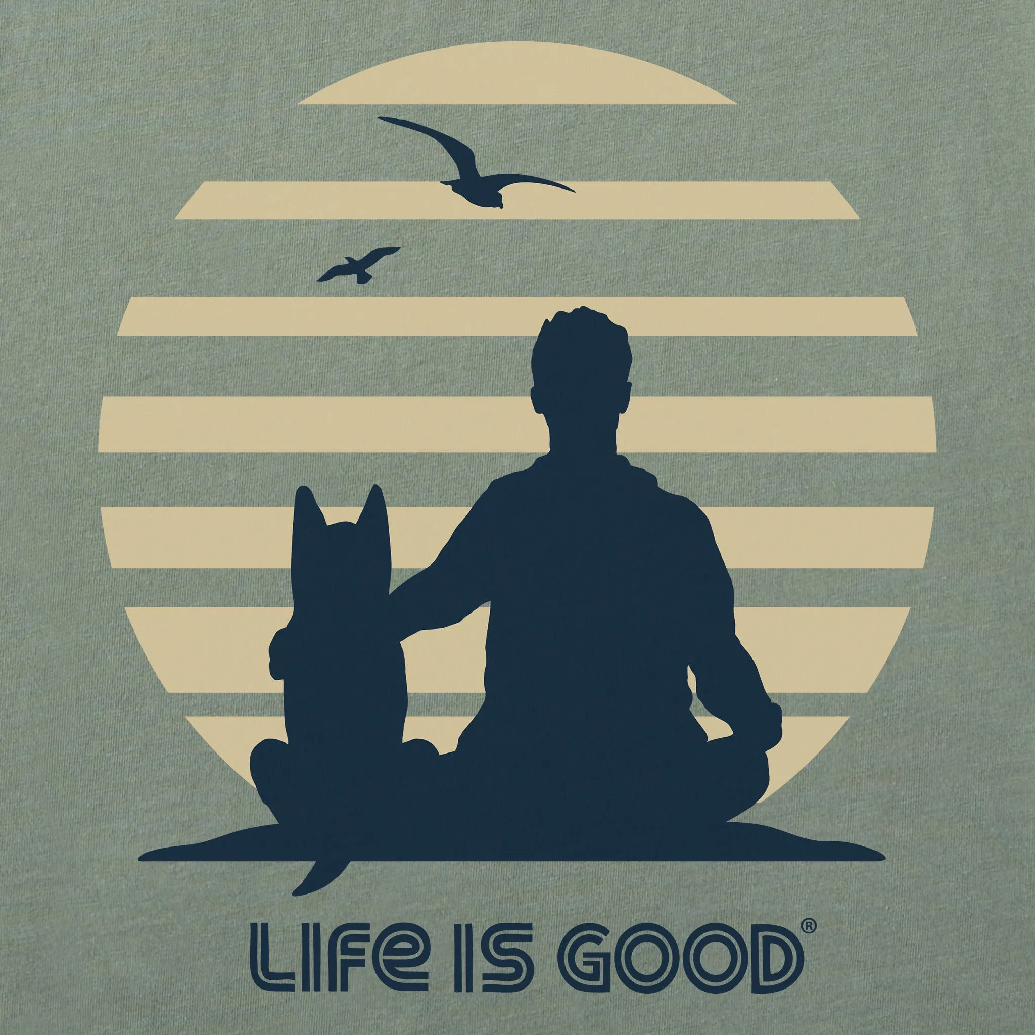 Men's 70's Retro Beach View Short Sleeve Tee Life is Good