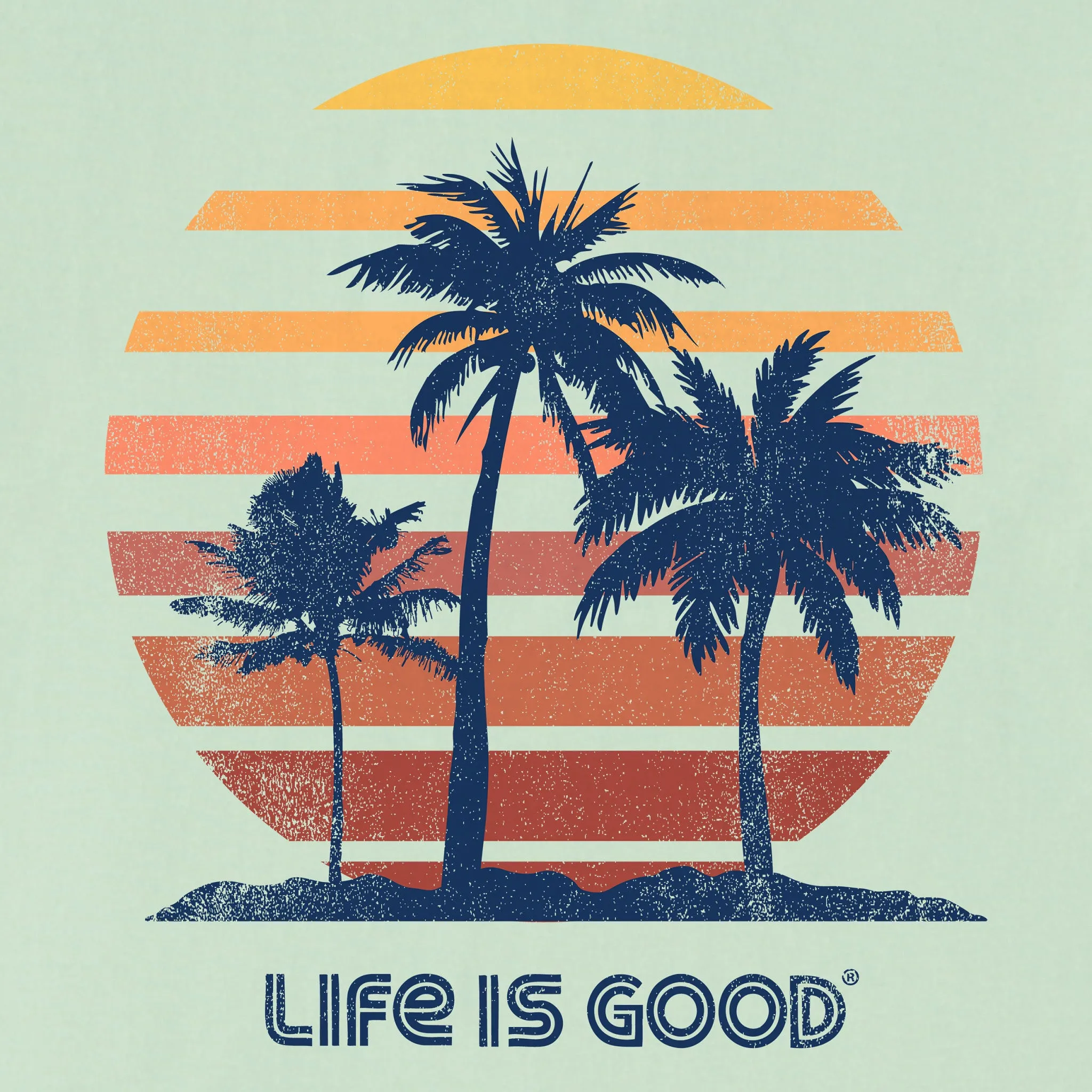 Men's 70's Retro Sun Palms Short Sleeve Crusher-LITE Tee Life is Good