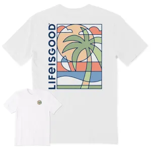 Men's Abstract Beach Short Sleeve Crusher Tee Life is Good