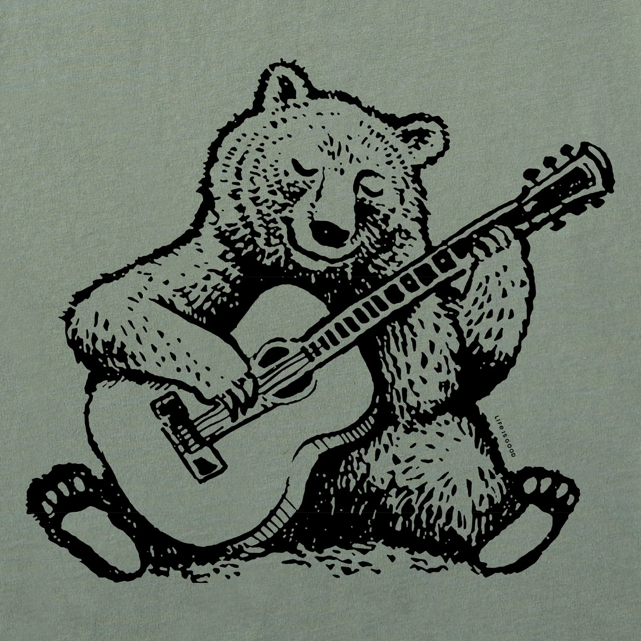Men's Acoustic Bear Short Sleeve Tee Life is Good