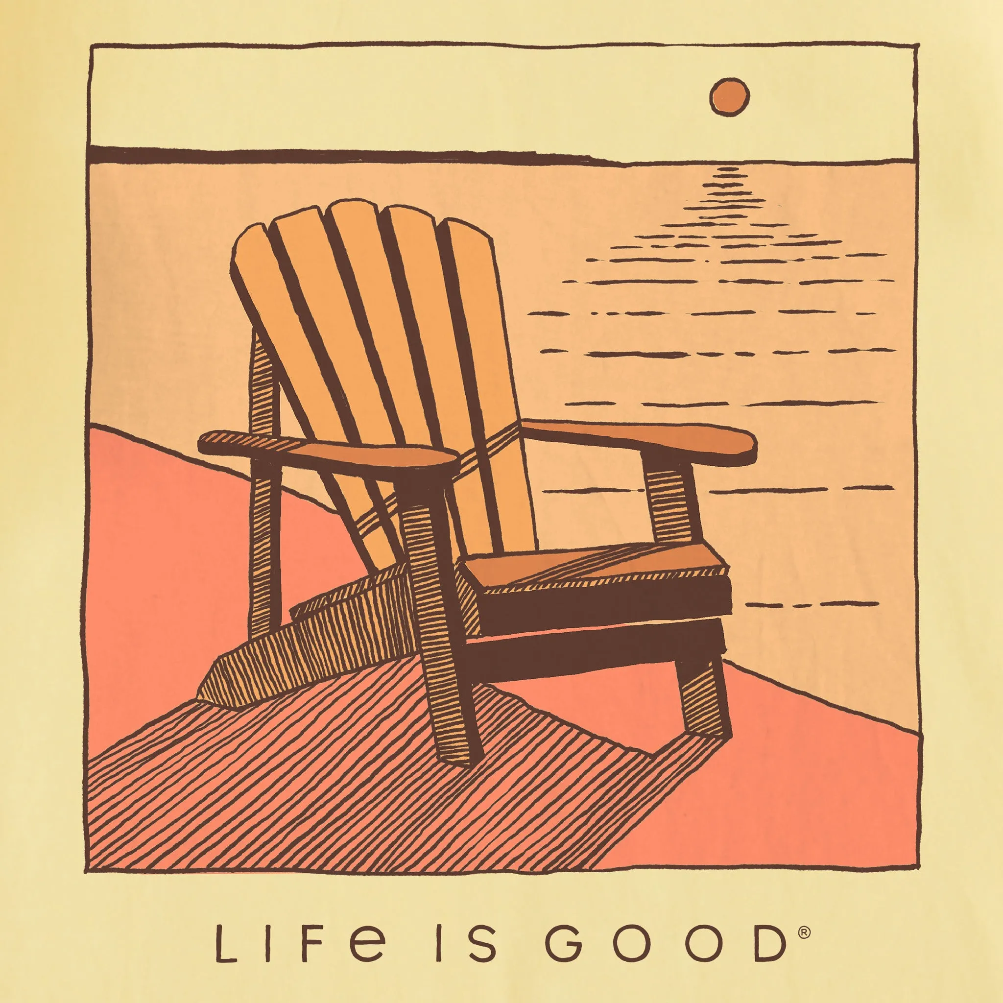 Men's Adirondack Sunset Short Sleeve Tee Life is Good