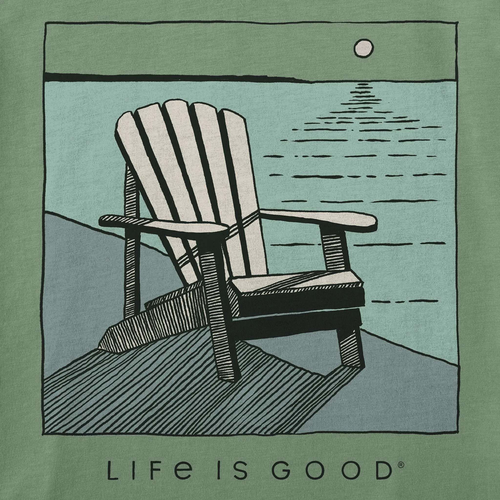 Men's Adirondack Sunset Short Sleeve Tee Life is Good