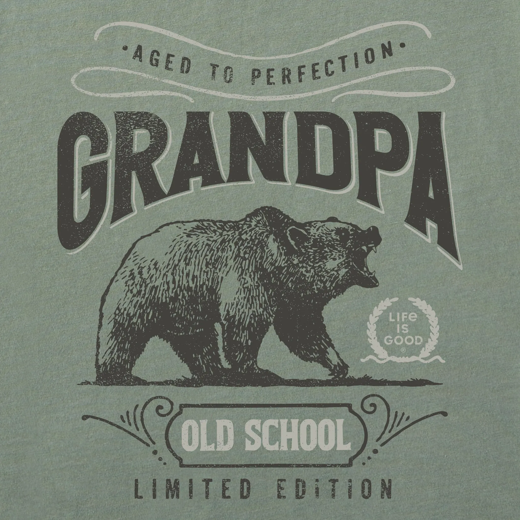 Men's Aged to Perfection Grandpa Short Sleeve Tee LIFE IS GOOD