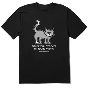 Men's Al Either You Love Cats Short Sleeve Crusher Tee LIFE IS GOOD