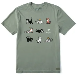 Men's Al the Cat Grid Short Sleeve Crusher Tee Life is Good