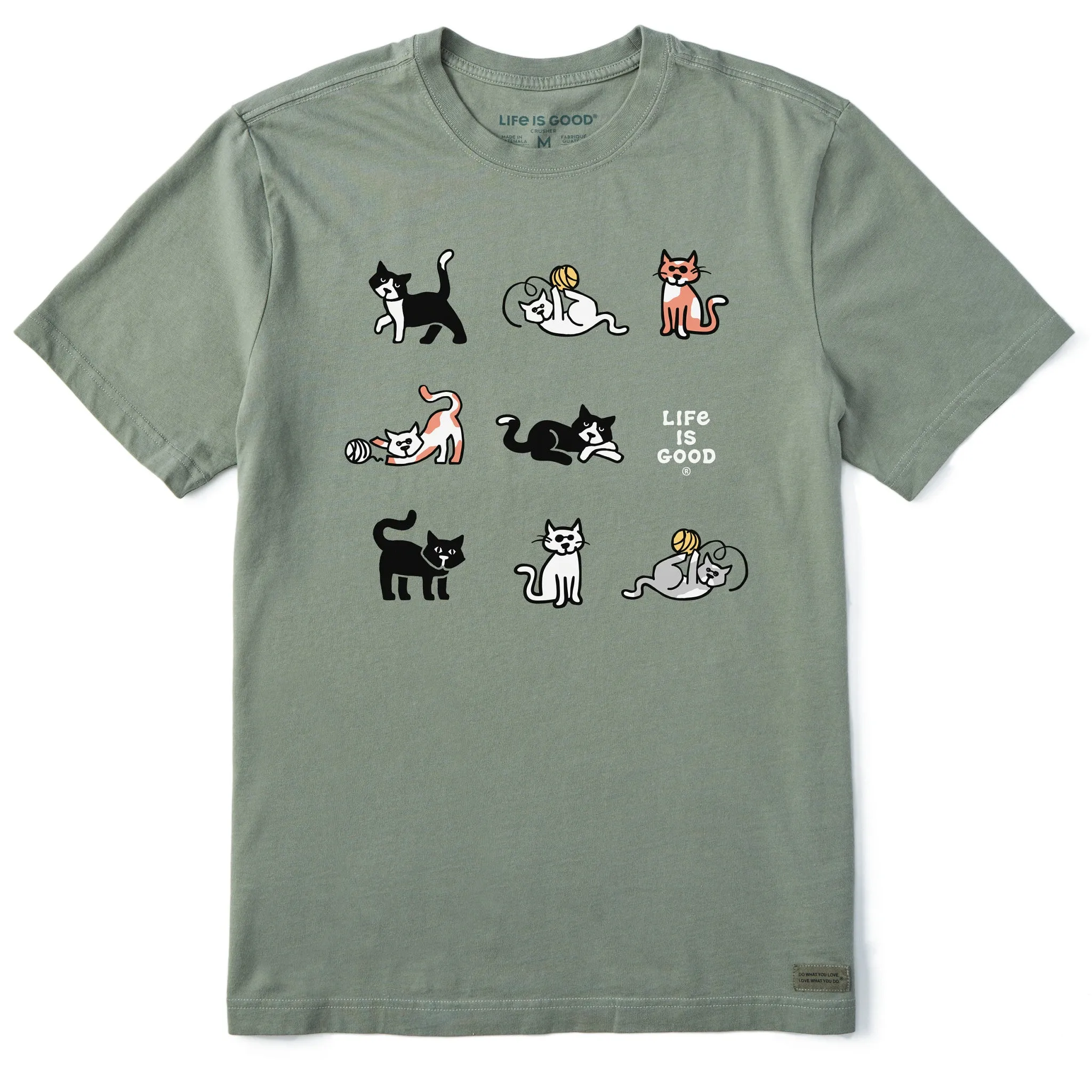 Men's Al the Cat Grid Short Sleeve Crusher Tee Life is Good