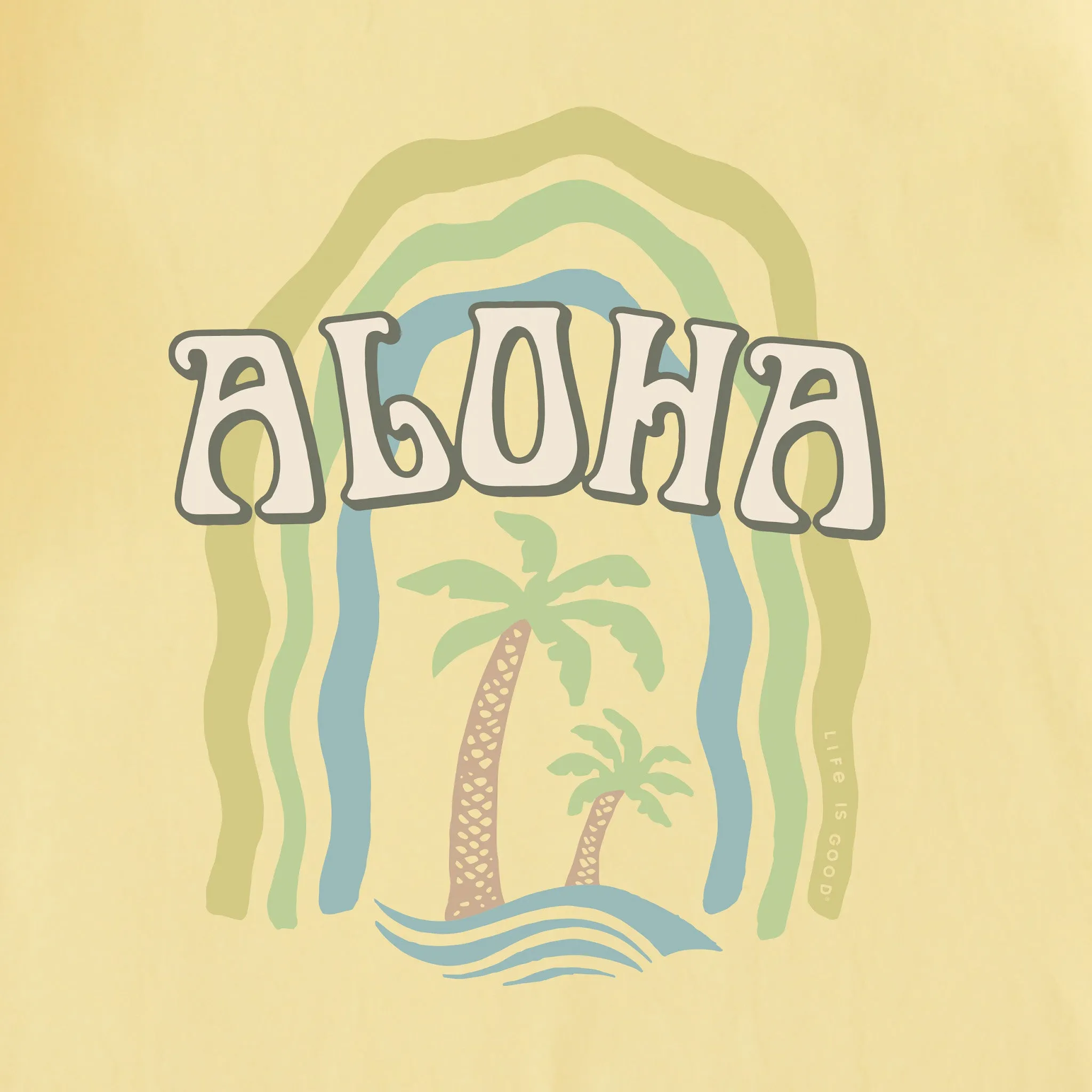 Men's Aloha Palms Short Sleeve Crusher-LITE Tee Life is Good