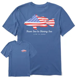 Men's Americana Fish Short Sleeve Crusher-LITE Tee Life is Good
