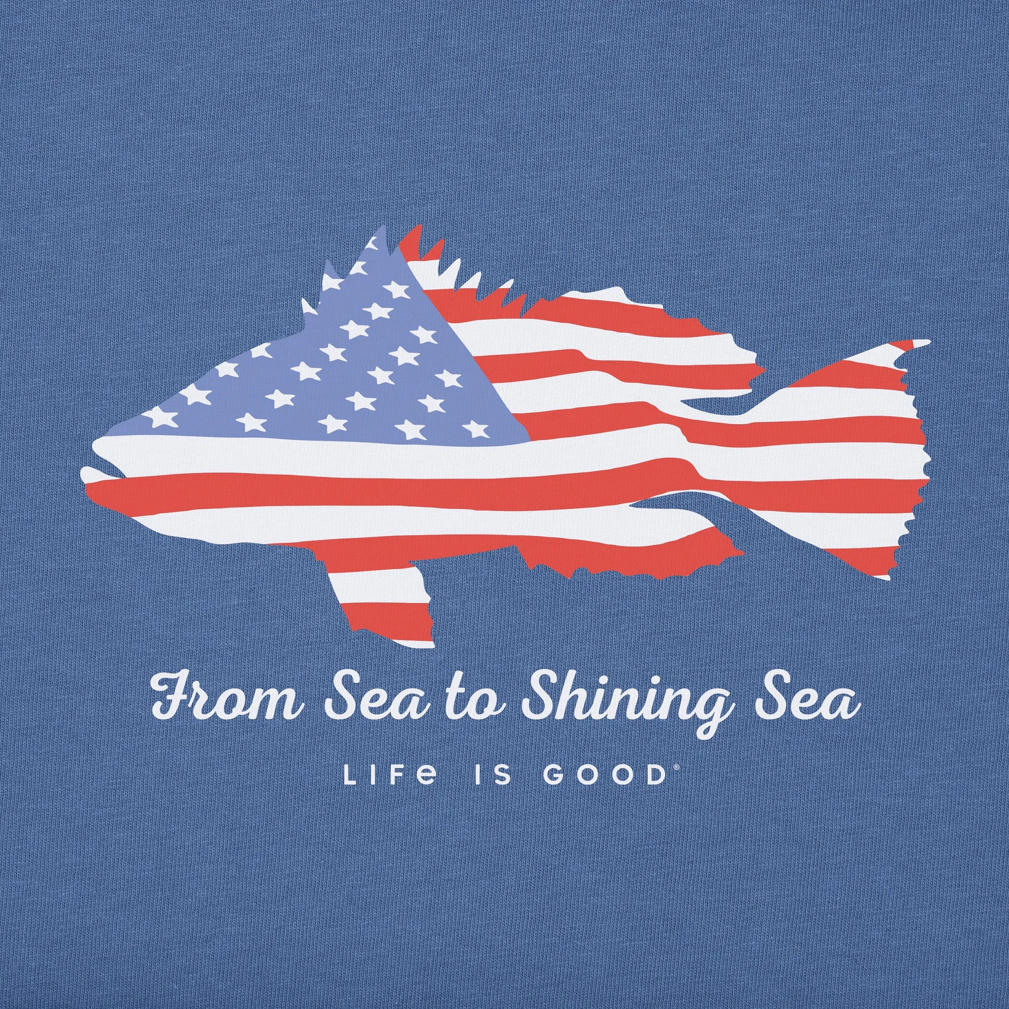 Men's Americana Fish Short Sleeve Crusher-LITE Tee Life is Good