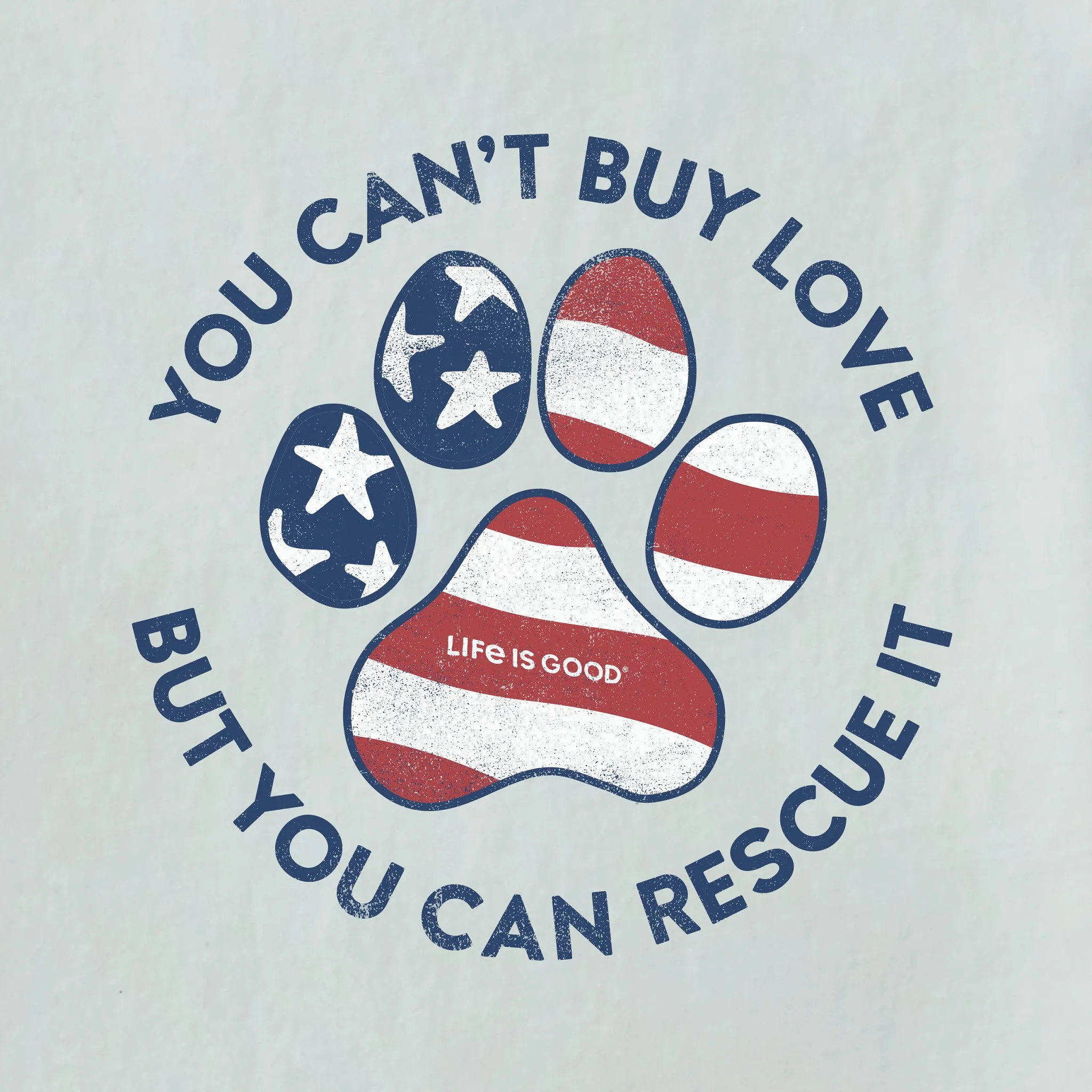 Men's Americana Rescue Paw Long Sleeve Crusher Tee Life is Good