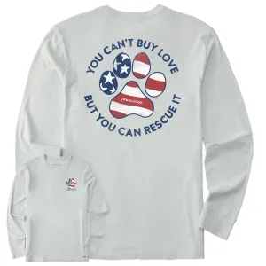 Men's Americana Rescue Paw Long Sleeve Crusher Tee Life is Good