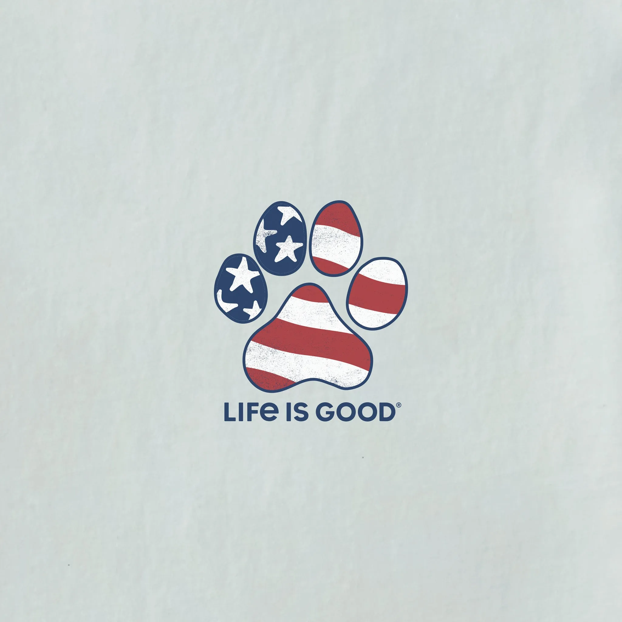Men's Americana Rescue Paw Long Sleeve Crusher Tee Life is Good