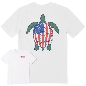 Men's Americana Turtle Short Sleeve Tee Life is Good