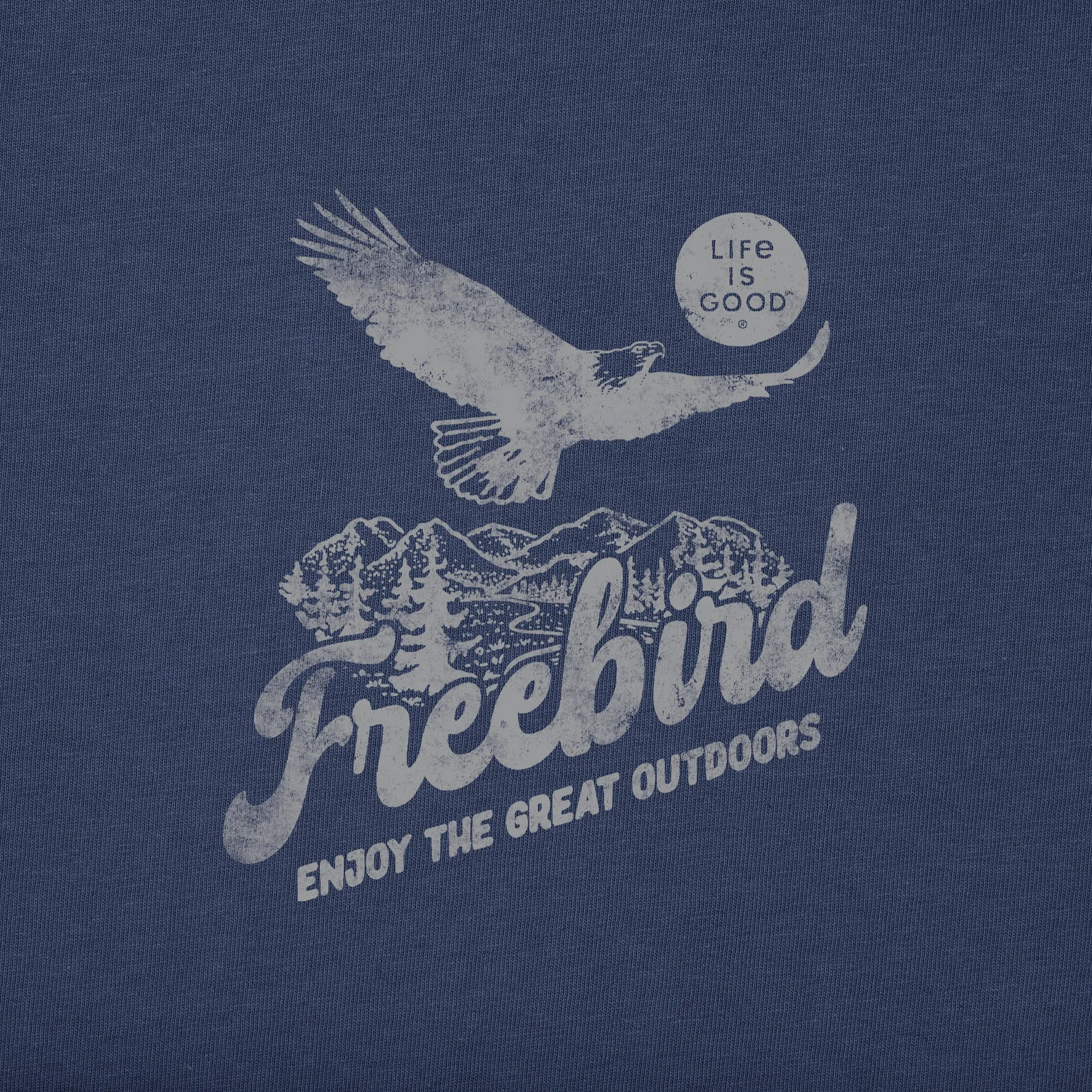 Men's Bald Eagle Freebird Short Sleeve Crusher Tee Life is Good