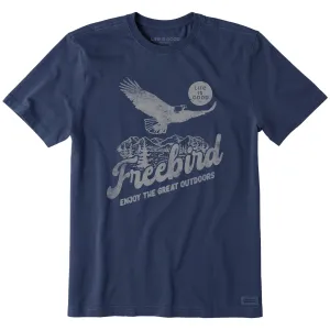 Men's Bald Eagle Freebird Short Sleeve Crusher Tee Life is Good