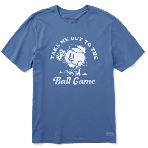 Men's Ball Game w Beer Short Sleeve Crusher Tee Life is Good