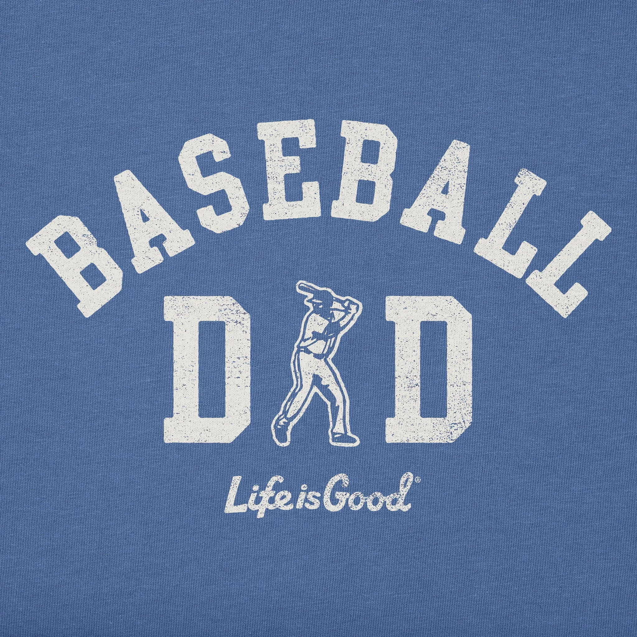 Men's Baseball Dad Player Short Sleeve Crusher Tee Life is Good