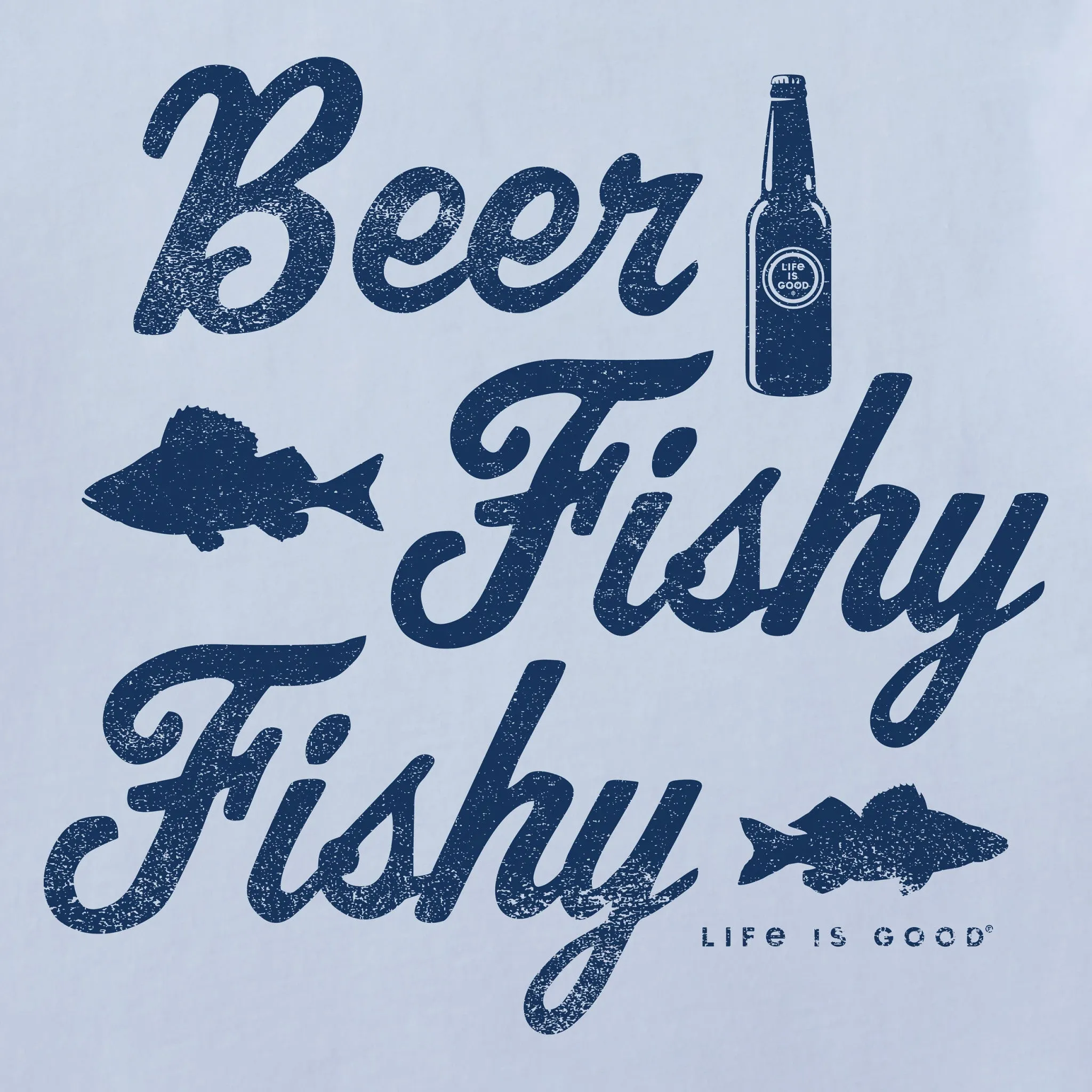 Men's Beer Fishy Fishy Short Sleeve Tee Life is Good