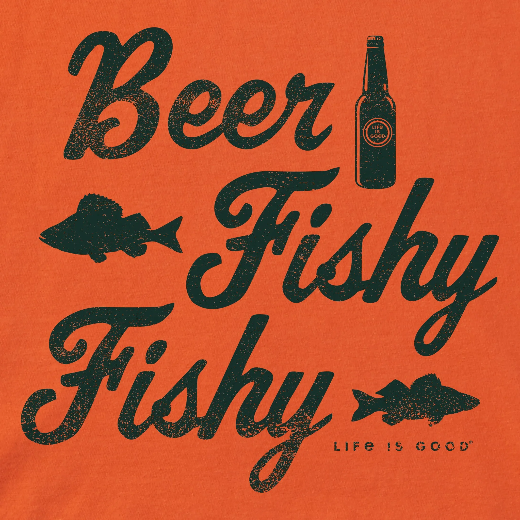 Men's Beer Fishy Fishy Short Sleeve Tee Life is Good
