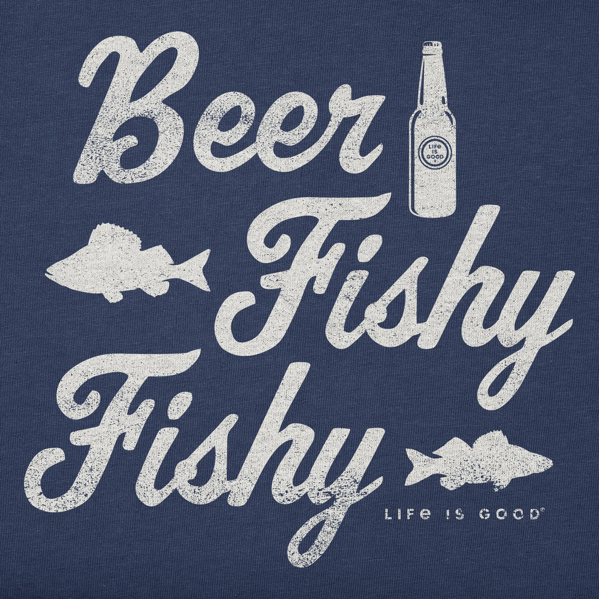 Men's Beer Fishy Fishy Short Sleeve Tee Life is Good
