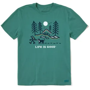 Men's Bernese Hiking Through the Woods Short Sleeve Crusher Tee Life is Good