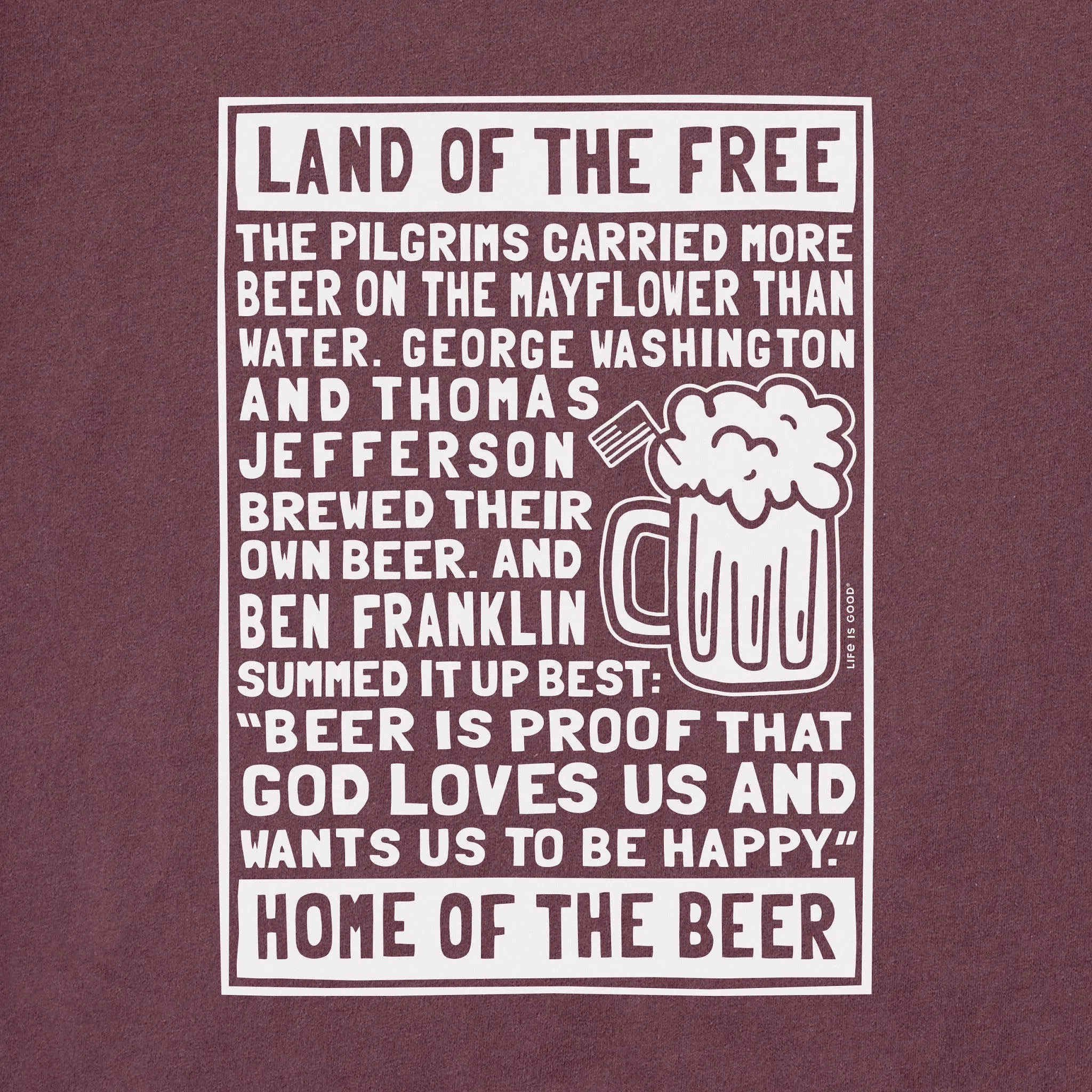 Men's Berts Beer Manifesto Short Sleeve Crusher Tee Life is Good
