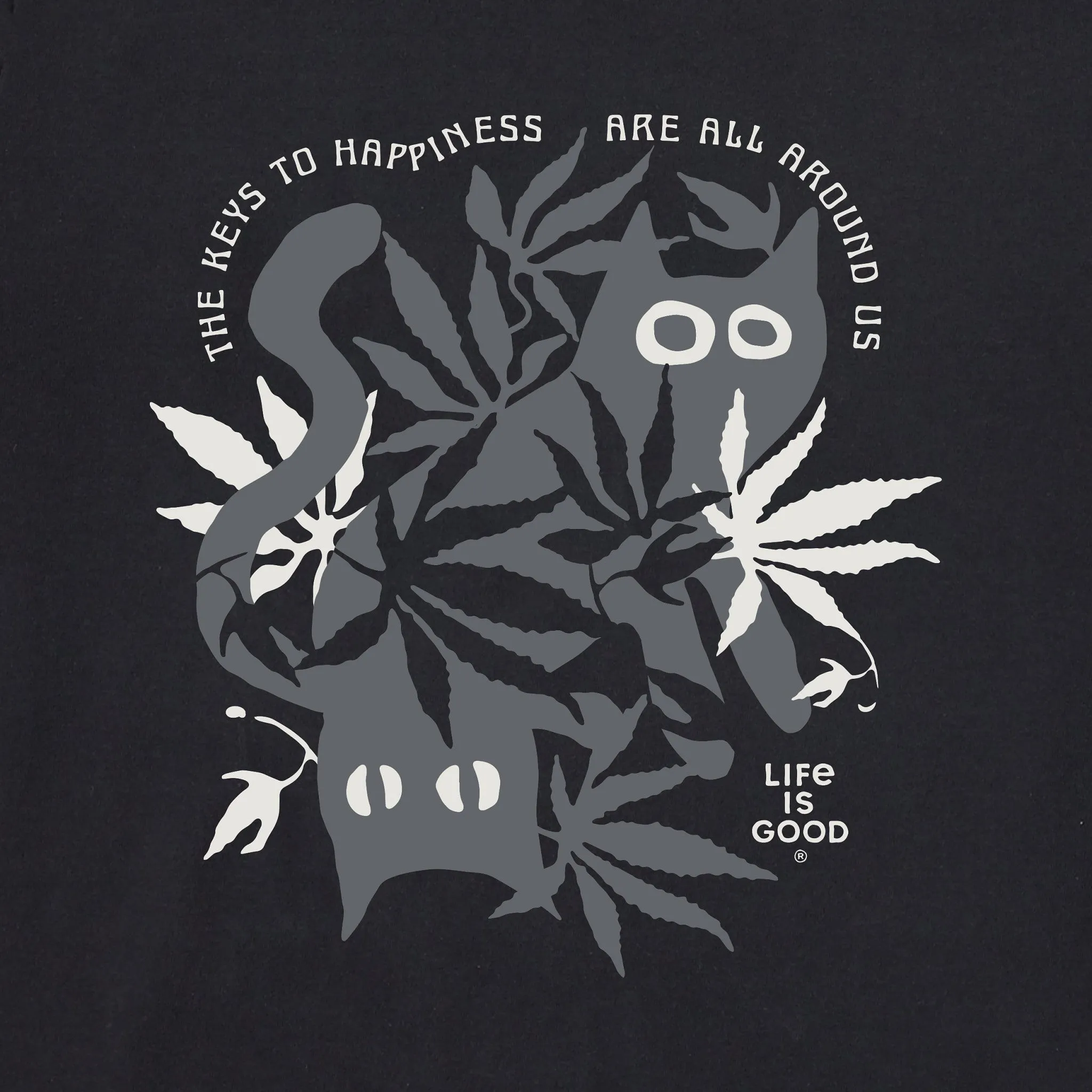 Men's Bert's Cat Medley Short Sleeve Crusher Tee Life is Good