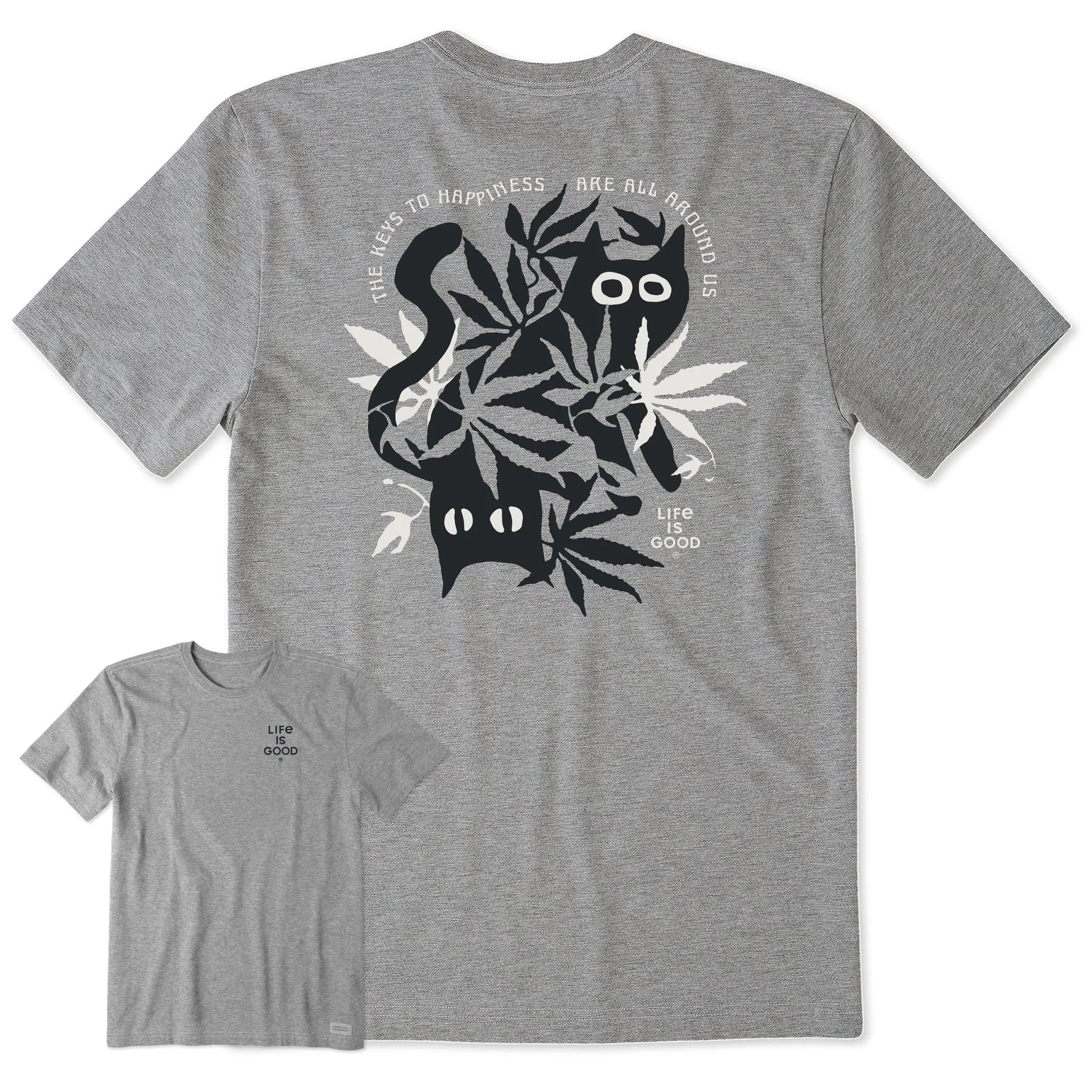 Men's Bert's Cat Medley Short Sleeve Crusher Tee Life is Good