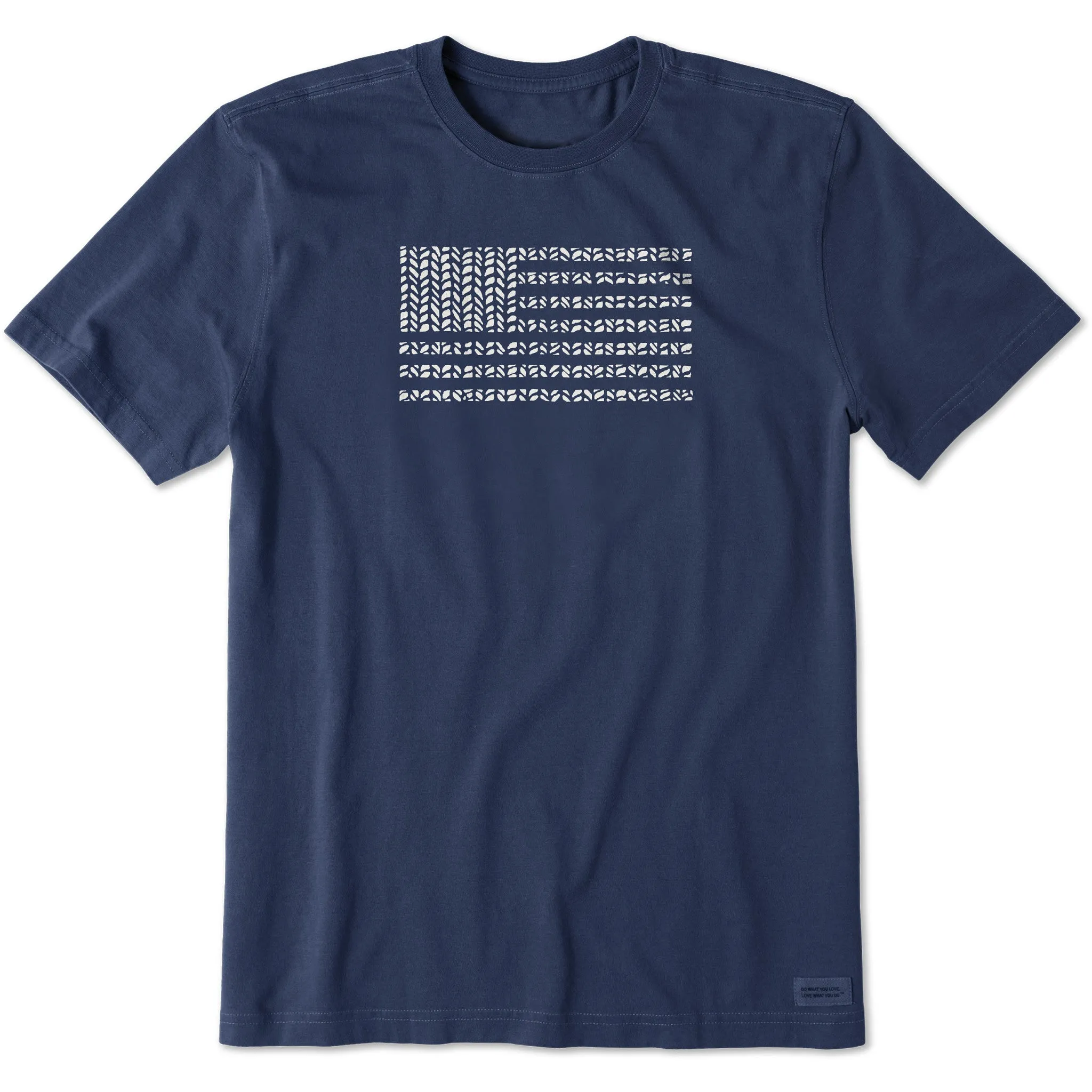 Men's Bert's Herringbone Flag Short Sleeve Crusher Tee Life is Good