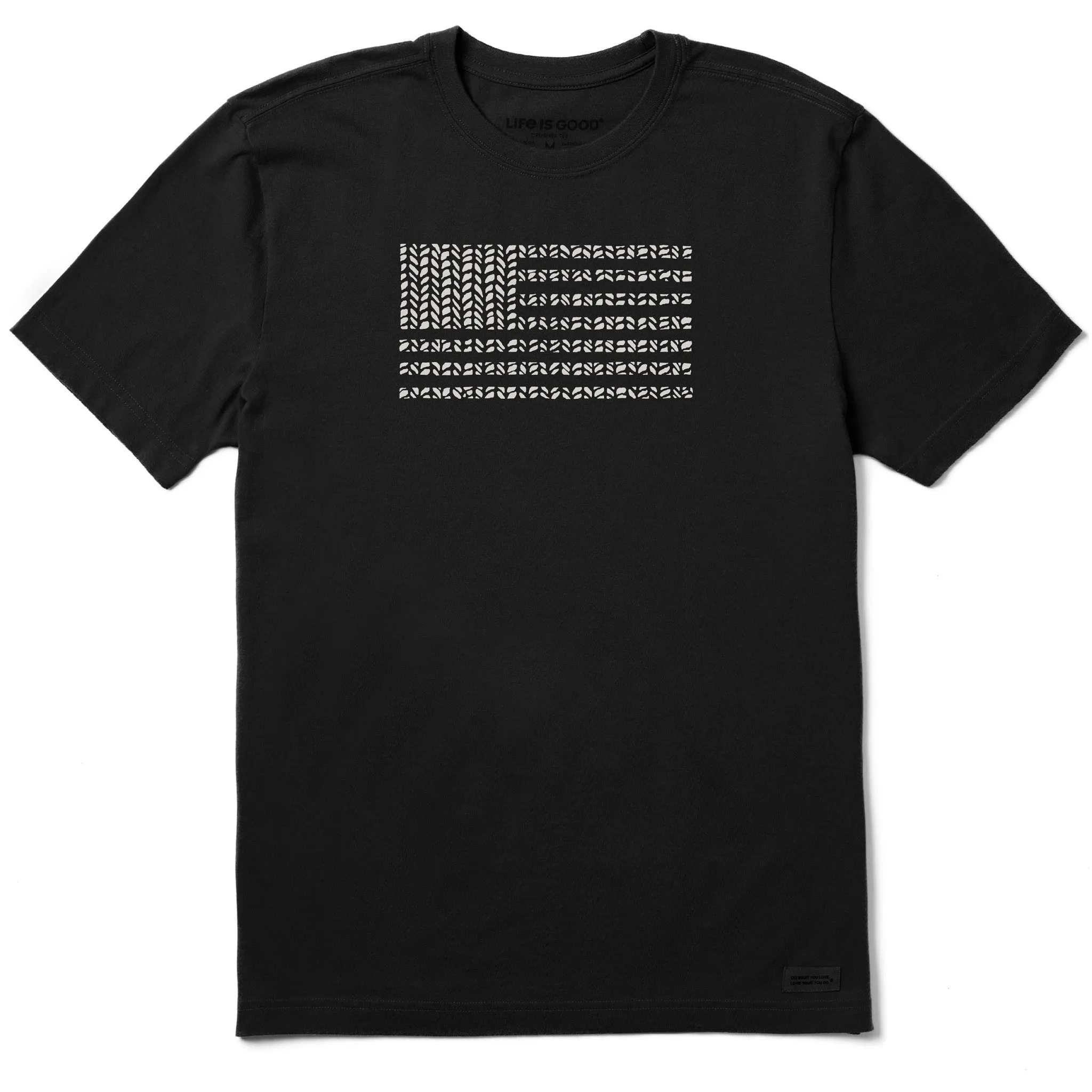 Men's Bert's Herringbone Flag Short Sleeve Crusher Tee Life is Good