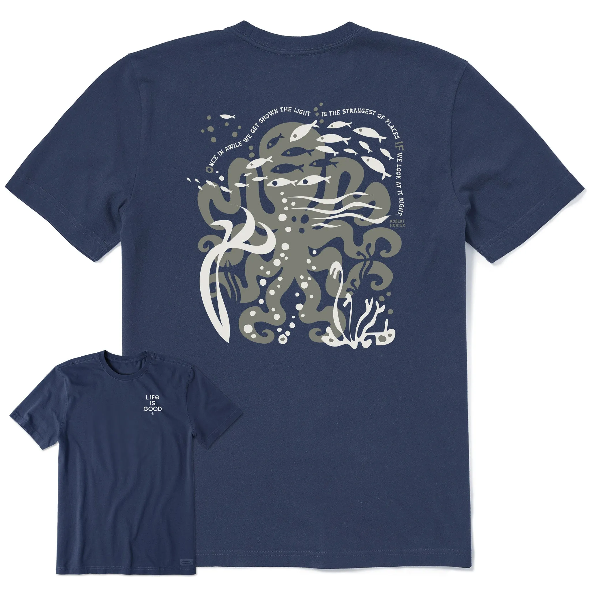 Men's Bert's Octopus Medley Short Sleeve Crusher Tee Life is Good