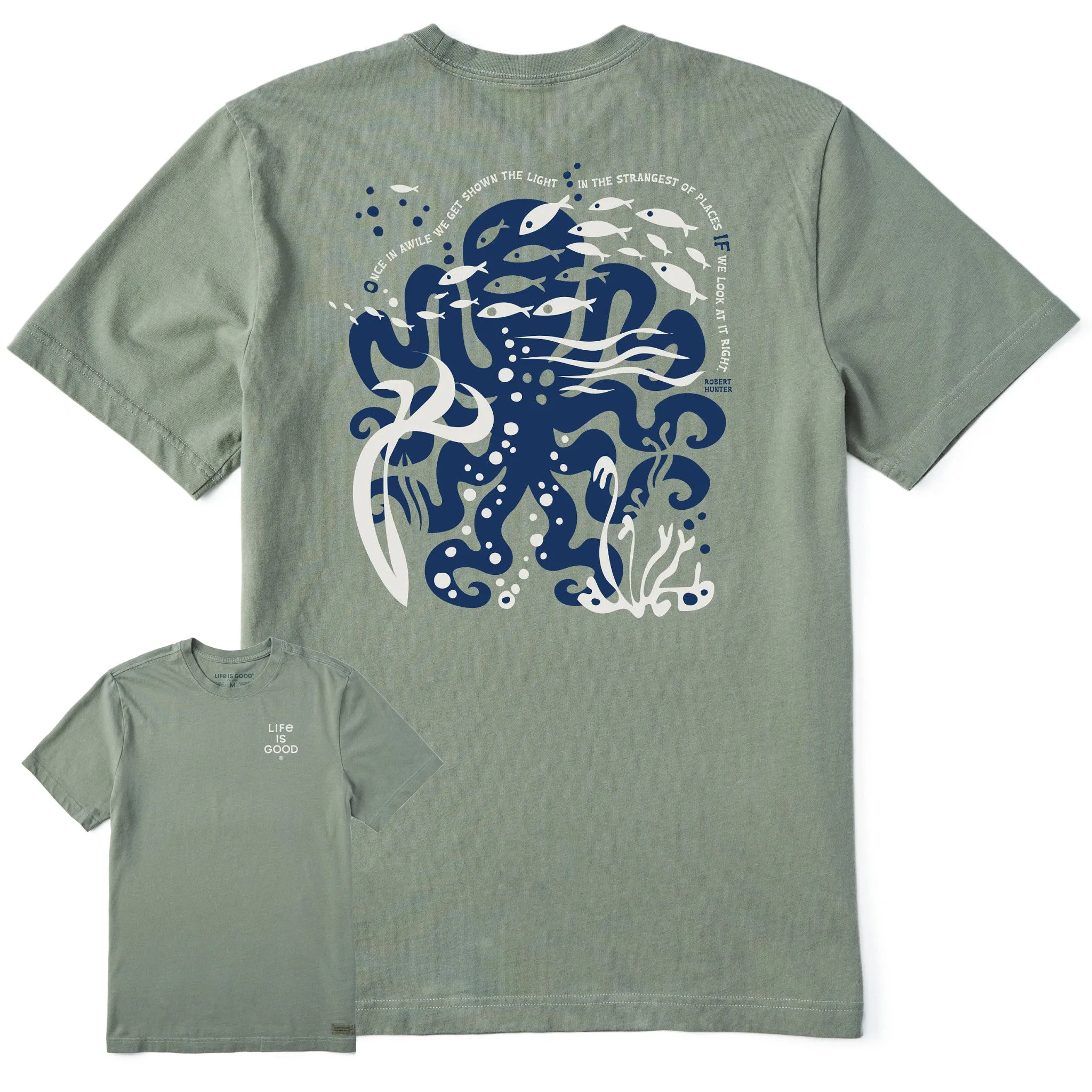 Men's Bert's Octopus Medley Short Sleeve Crusher Tee Life is Good