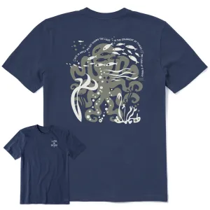 Men's Bert's Octopus Medley Short Sleeve Crusher Tee Life is Good