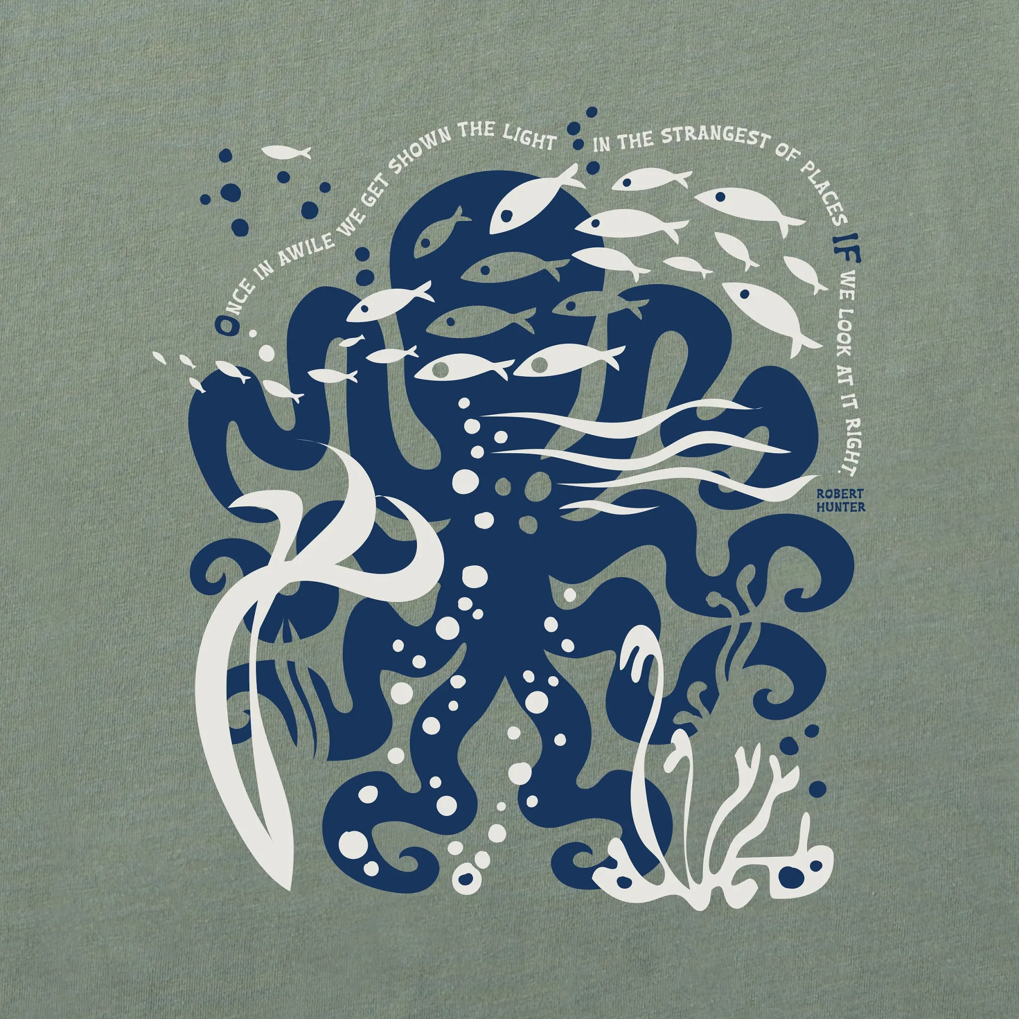 Men's Bert's Octopus Medley Short Sleeve Crusher Tee Life is Good