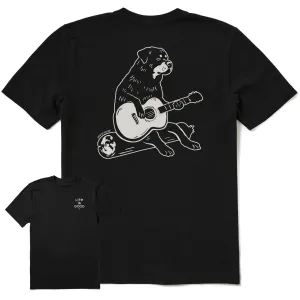 Men's Bert's Rottie with Guitar Short Sleeve Crusher Tee Life is Good