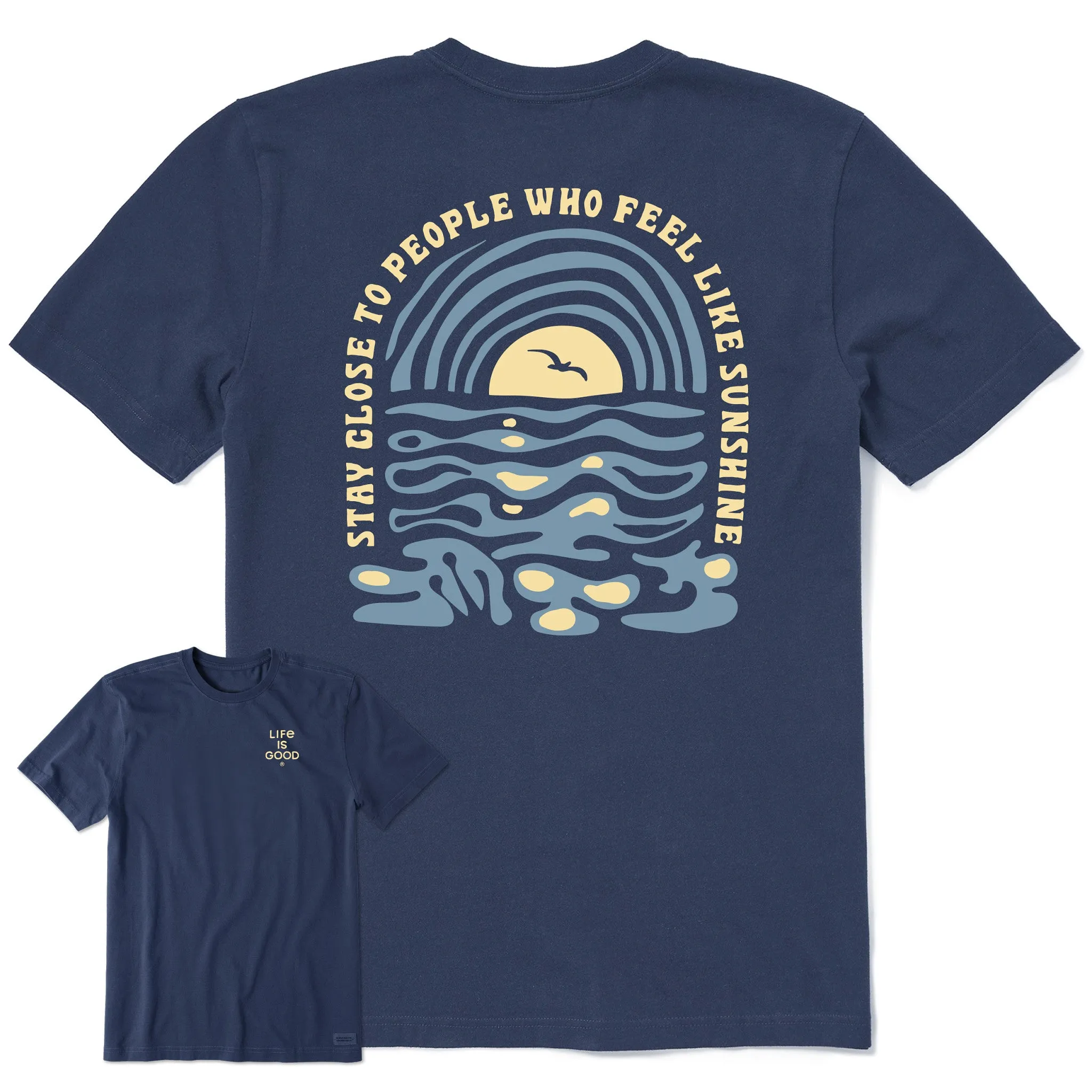 Men's Bert's Waterscape Medley Short Sleeve Crusher Tee Life is Good