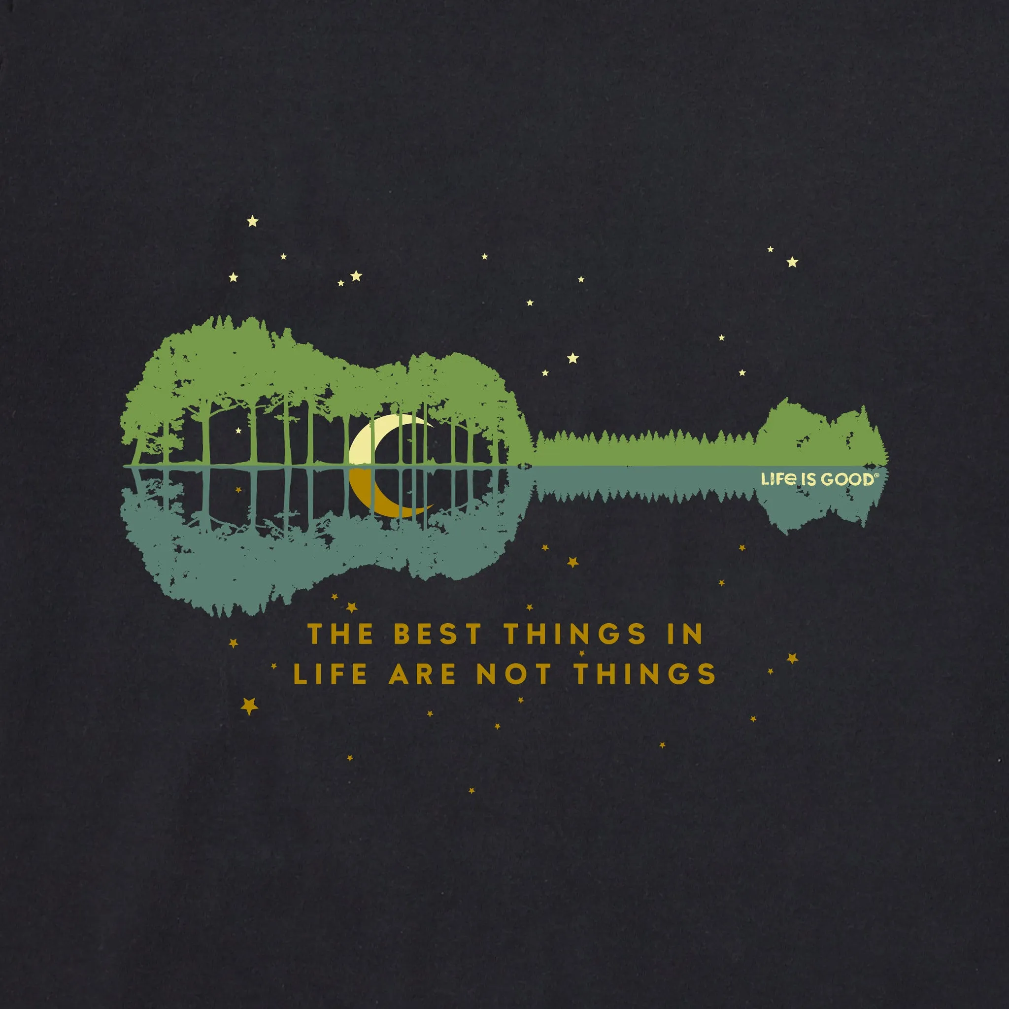 Men's Best Things Guitar Reflection Short Sleeve Tee Life is Good