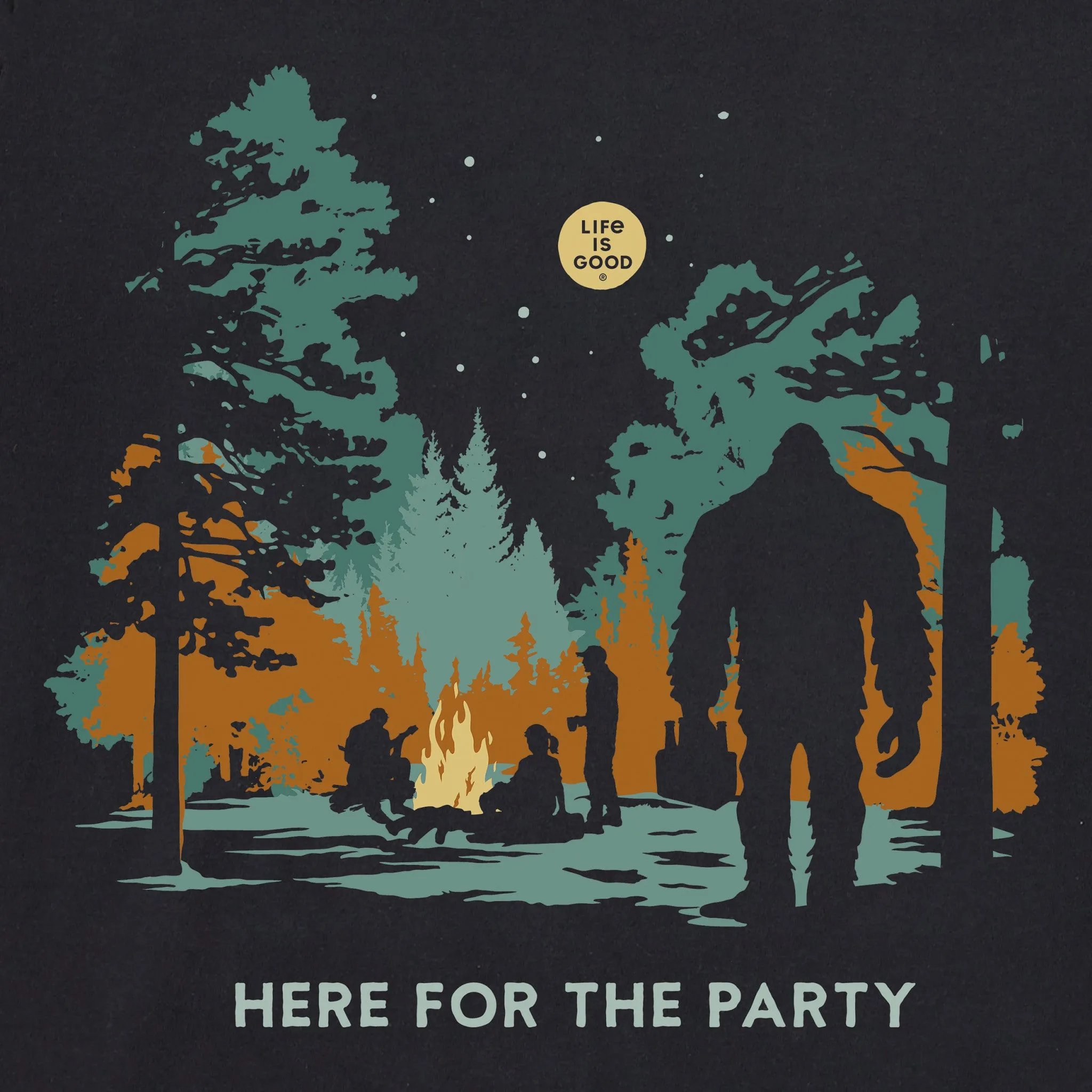 Men's Big Foot Here for the Party Short Sleeve Tee Life is Good