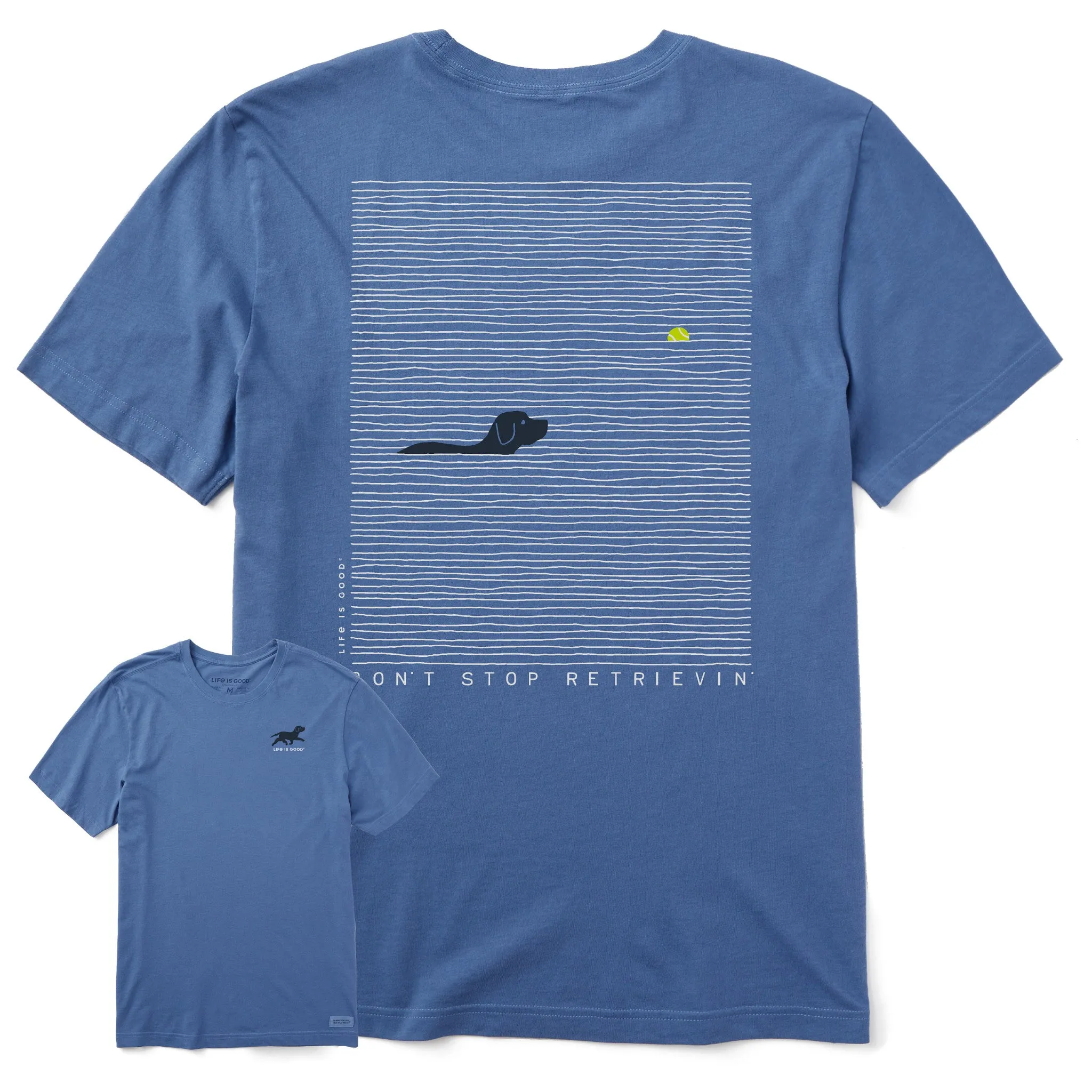 Men's Black Lab Retrievin' Short Sleeve Tee Life is Good