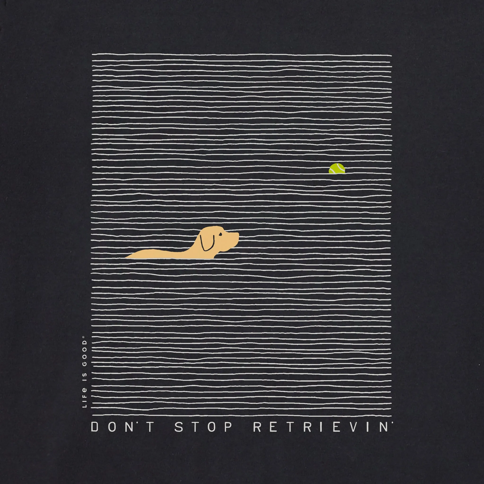 Men's Black Lab Retrievin' Short Sleeve Tee Life is Good