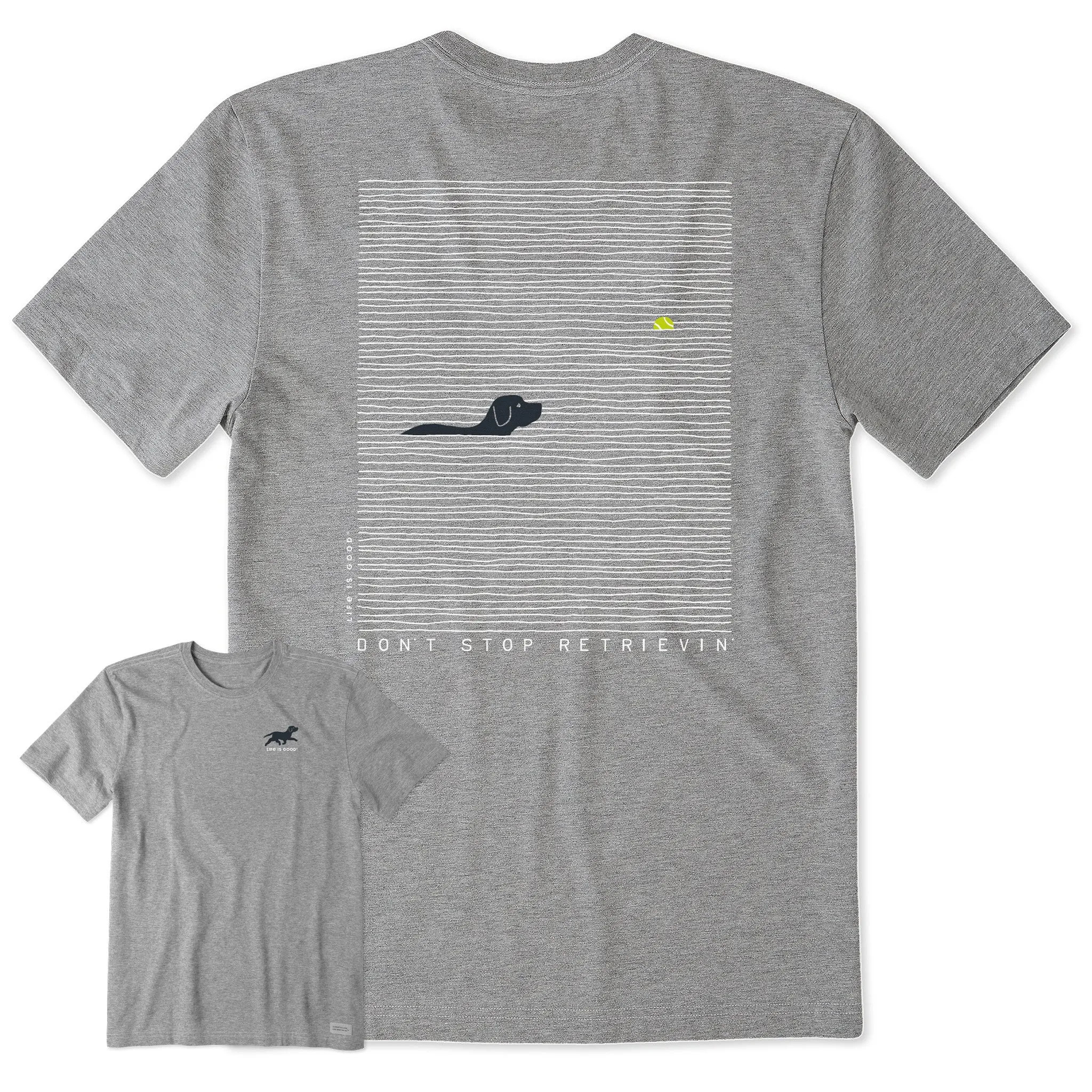 Men's Black Lab Retrievin' Short Sleeve Tee Life is Good