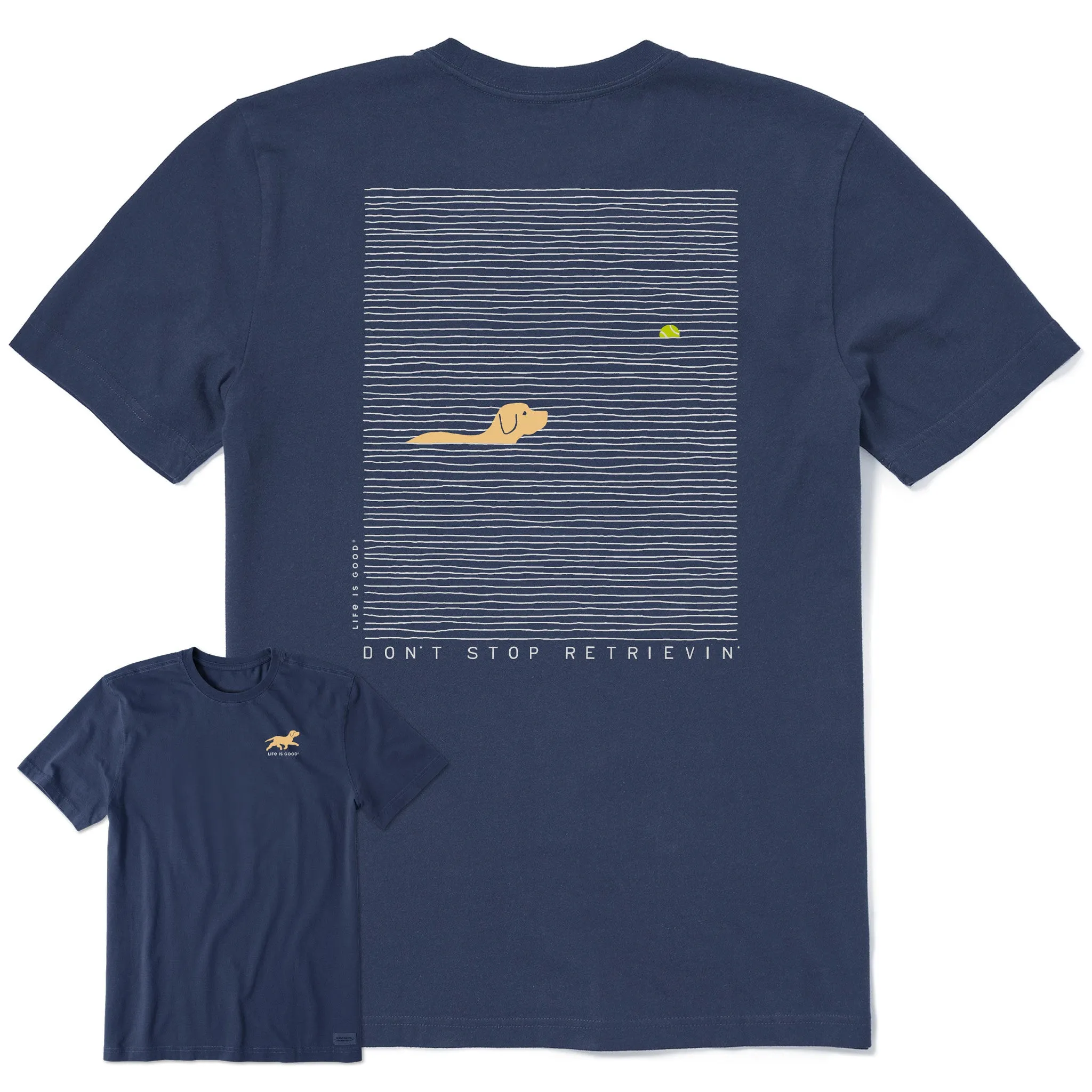 Men's Black Lab Retrievin' Short Sleeve Tee Life is Good