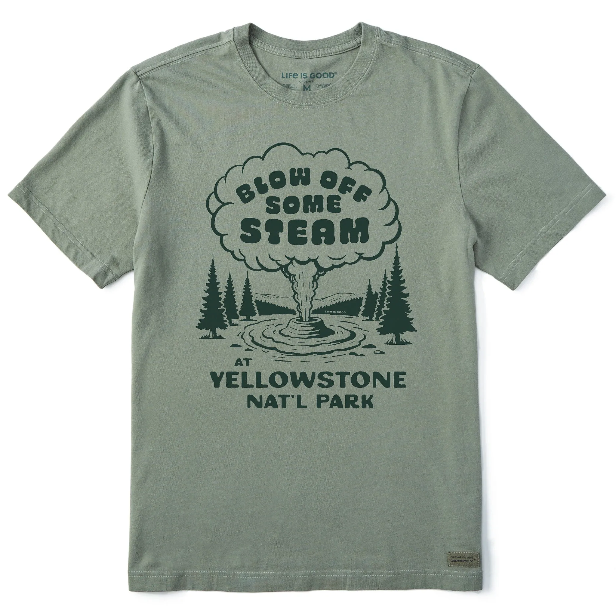 Men's Blow Off Some Steam Yellowstone Short Sleeve Tee Life is Good