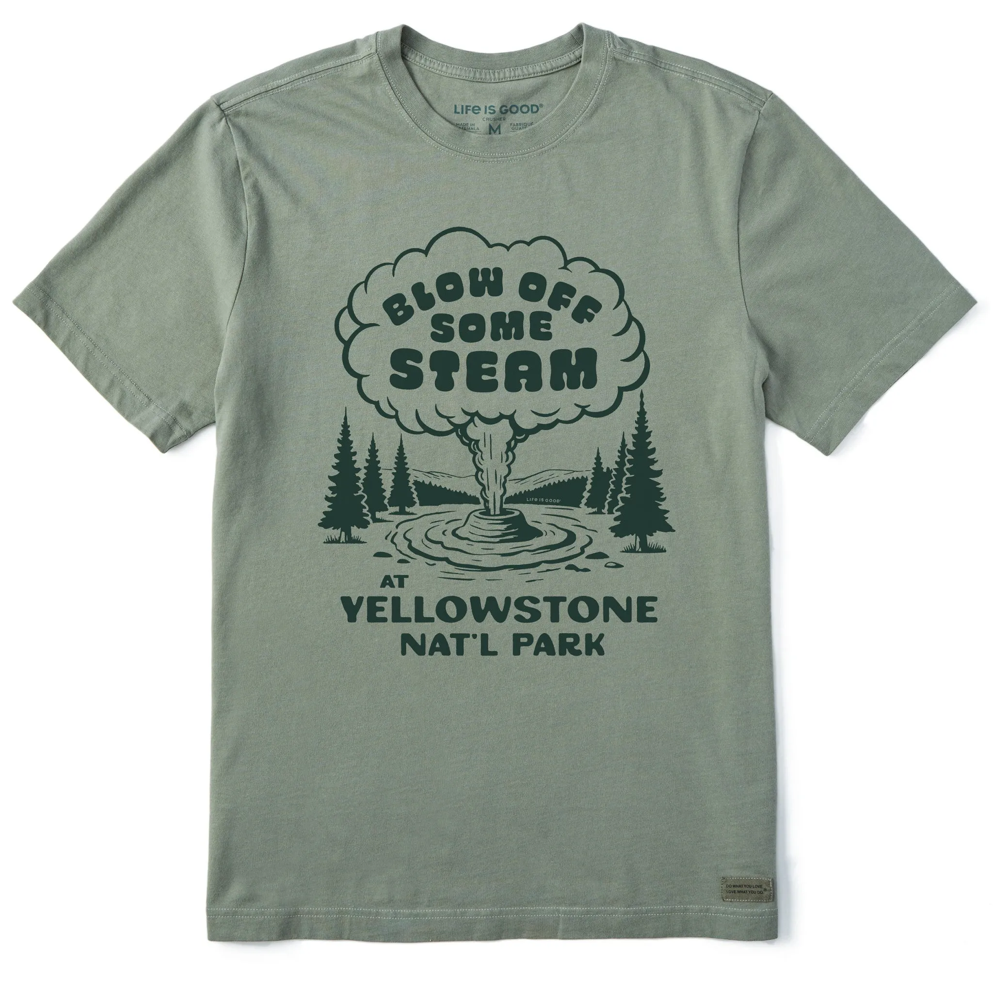 Men's Blow Off Some Steam Yellowstone Short Sleeve Tee Life is Good