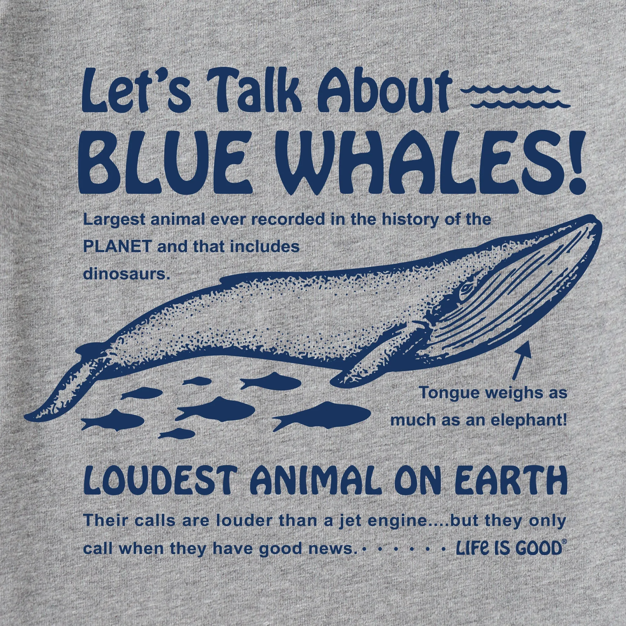 Men's Blue Whales Short Sleeve Tee Life is Good